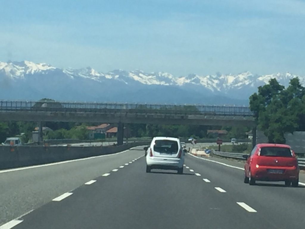 Driving in Piedmont, Italy