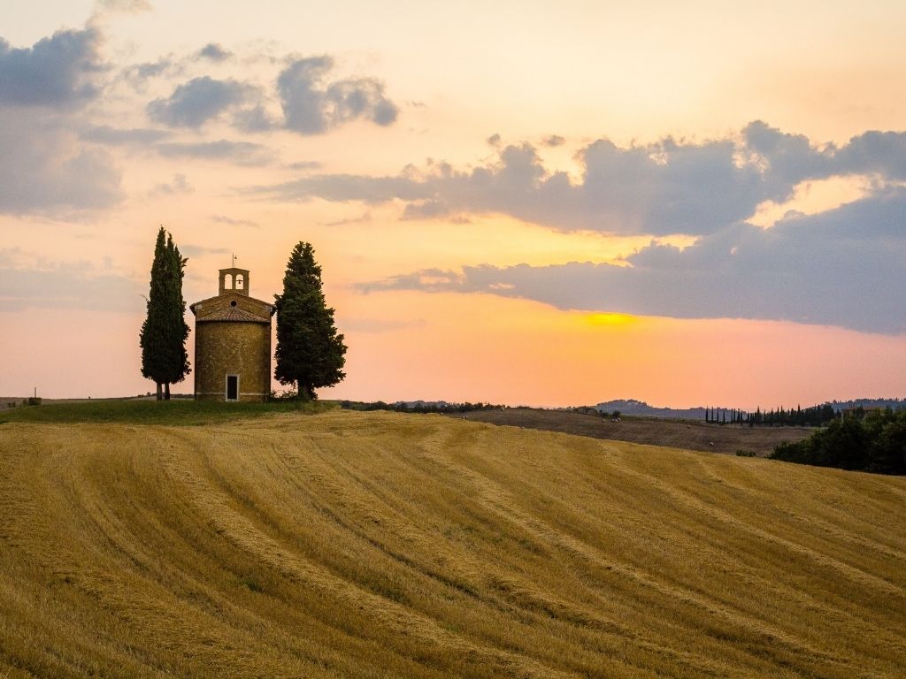 Italy's countryside in Pienza Italy