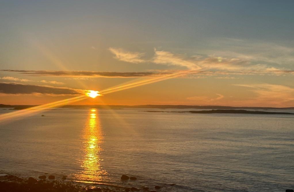 Sunrise over the ocean in Maine